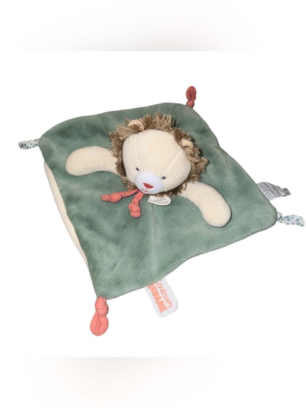 Baby Couleurs SAVANE Lion Plush Lovey Security Blanket Doudou et Compagnie Paris